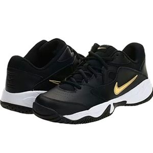 Nike Court Lite 2 Tennis Shoes Mens  Black White G